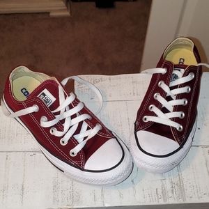 BRAND NEW RED (MAROON) AND WHITE CONVERSE